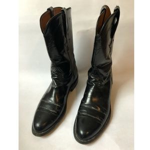 AUTHENTIC Lucchese Classic Handmade Black Cowboy Boots